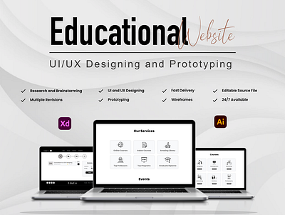 Educational Website ui uiux user experience design user interface design ux web design website design