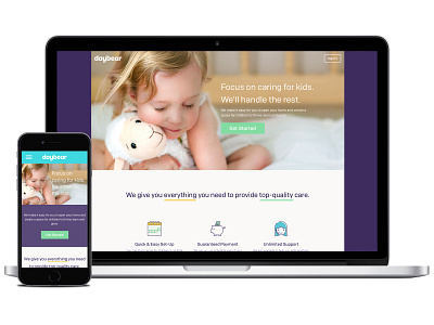 Daybear Homepage homepage mobile web web design website