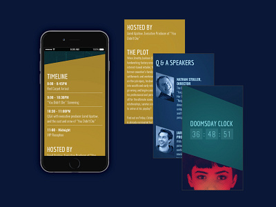 Movie Premiere Template mobile mobile design ui user interface