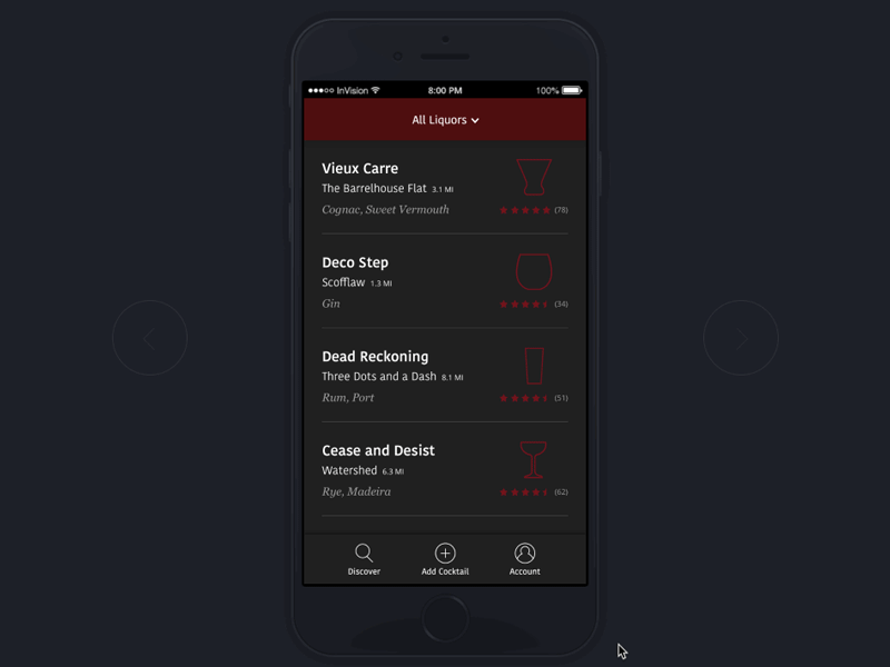 Prototype for Cocktail App