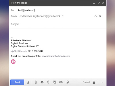 HTML Email Signature for Gmail design dribbble email portfolio