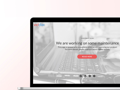 Viddler Maintenance Page 404 design error page maintenance page web design