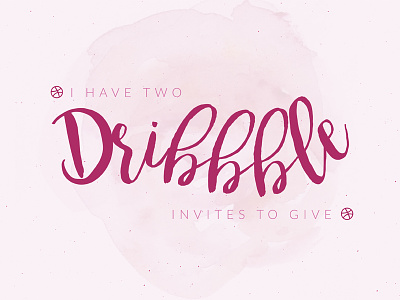 2 Dribbble Invites! dribbble invitation invitation invites