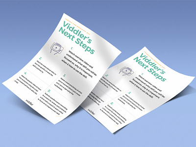 Viddler Next Step Handout green handout info sheet minimalistic product saas textured