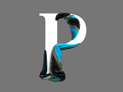 P 3d cinema4d logo pixel type