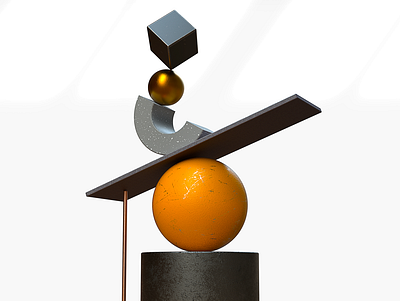 Balance 3d cinema4d design illustration pixel