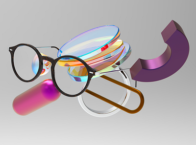 Glasses 3d cinema4d design glasses pixel