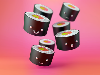 Sushi 3d cinema4d sushi