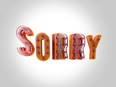 Sorry Sticker 3d app cinema4d sticker