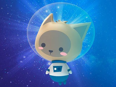 Space Cat 3d cat cinema4d space