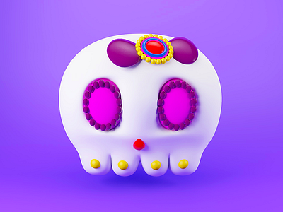 Skull girl 3d