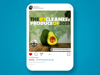 Clean 15 for La Casa del Aguacate (c) avo avocado avocados casa del aguacate clean 15 content creation design graphic design illustration