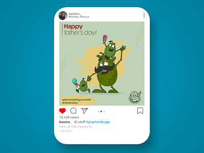 #fathersday Content for Social media for La Casa del Aguacate avocado avocados branding casa del aguacate content creation design graphic design illustration