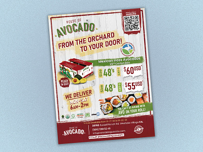 Flyer for Conejo Valley's The House of Avocado avocado avocados casa del aguacate design graphic design illustration