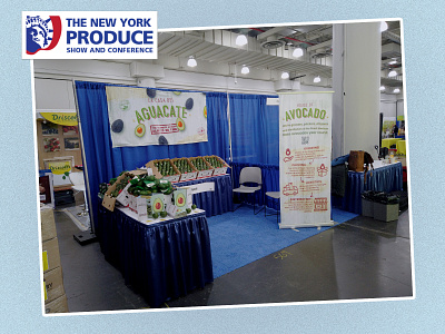Booth paraphernalia for the 2021 NY Produce Show avocado avocados branding casa del aguacate design graphic design illustration