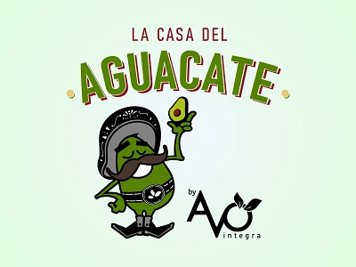 Mascot concept logo for La Casa del Aguacate avocado avocados branding design graphic design illustration logo