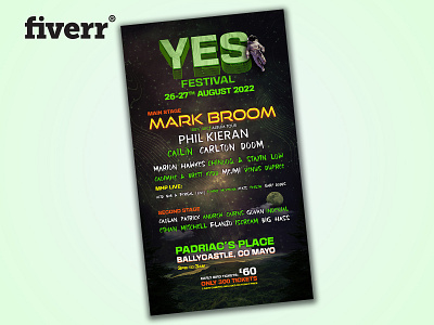 Ireland's YES FEST Poster design festival graphic design illustration music poster