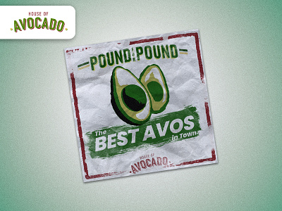 "Pound for Pound" concept art for The House of Avocado (R) avocado avocados branding casa del aguacate design graphic design illustration