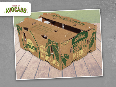 Kraft Box for House of Avocado 🥑 🏠 avocado avocados casa del aguacate design graphic design illustration