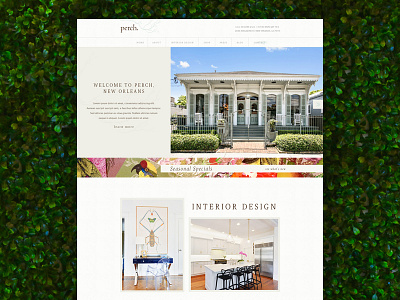 Perch Website Design design furniture interior design layout new orleans web web design website