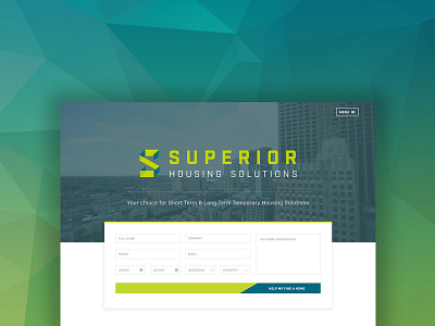 Superior Housing Website - Sneak Peak commercial contact form form homepage housing web web design web layout website design website layout