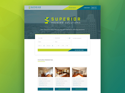Superior Housing Layout contact form homepage housing layout real estate ui ux web web design website