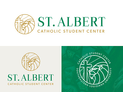 St. Albert Catholic Student Center Logo brand branding catholic center chapel church church logo design identity logo logo design university