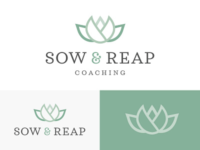 Sow & Reap Logo Concept brand branding career coach flower logo identity design life coaching logo logo mark lotus flower logo sow and reap symbol tulip logo