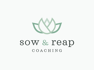 Sow & Reap brand branding career coach flower logo identity design life coaching logo logo mark lotus flower logo sow and reap symbol tulip logo