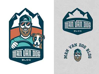 ManVanDogBlog | Branding badge blog brand brand identity dog logo man van travel travel blog van