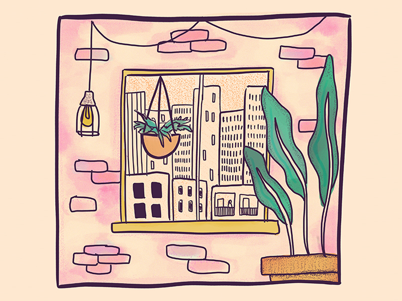 Window Series Concrete Jungle By Naomi Mary On Dribbble