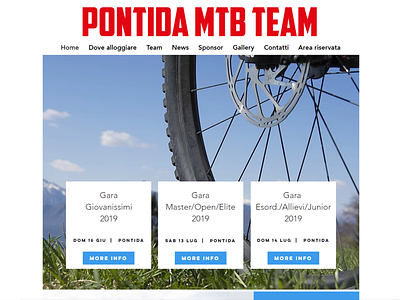 Cycling team website with events section