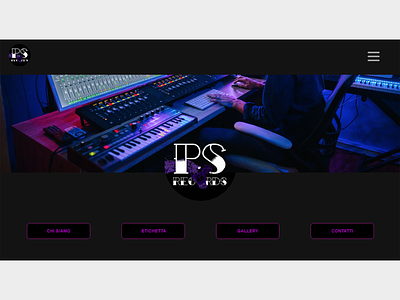 Music Record Studio Website branding design ui web design