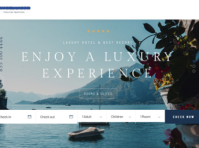 Luxury hotel website ui web design
