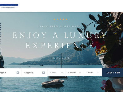 Luxury hotel website