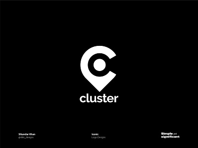 CLUSTER - Collaborative Co-working Space 3d animation brand brand logo branding creative design geometrical logo graphic design illustration logo logo mark logo type modern modern logo motion graphics typography ui ux vector