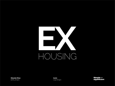 EX - Hosuing Scheme 3d animation brand brand logo branding creative design geometrical logo graphic design illustration logo logo mark logo type modern modern logo motion graphics typography ui ux vector