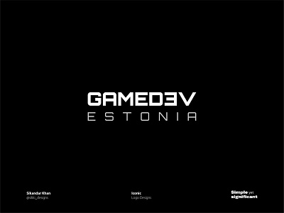 GAMEDEV ESTONIA - Gamedev Company 3d animation brand brand logo branding creative design geometrical logo graphic design illustration logo logo mark logo type modern modern logo motion graphics typography ui ux vector