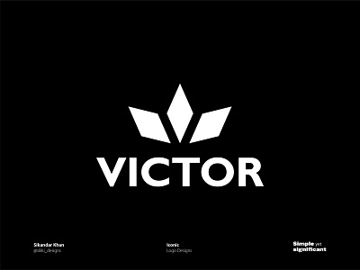VICTOR - Luxury Brand 3d animation brand brand logo branding creative design geometrical logo graphic design illustration logo logo mark logo type modern modern logo motion graphics typography ui ux vector