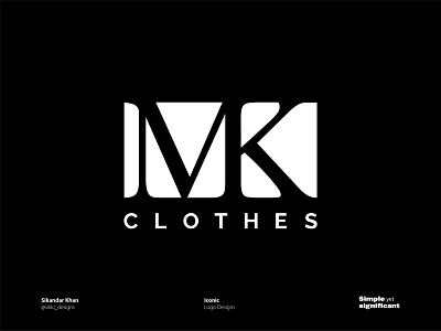 MK Clothes - Unstitched Clothes Brand 3d animation brand brand logo branding creative design geometrical logo graphic design illustration logo logo mark logo type modern modern logo motion graphics typography ui ux vector
