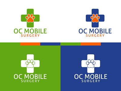 Oc Mobile Surgery Medical Health Logo Design.Paw Clinic Logo animal medical logo brand identity business logo care clinic logo company logo custom logo doctor dog graphic design illustration logo logo designer medical modern logo paw paw logo surgery veterinary