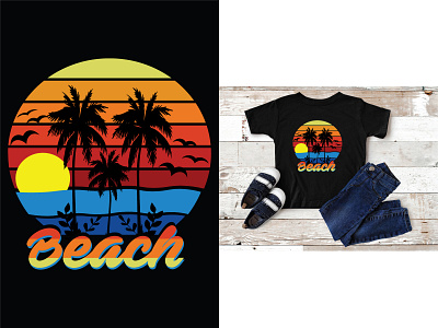 Beach T-shirt design