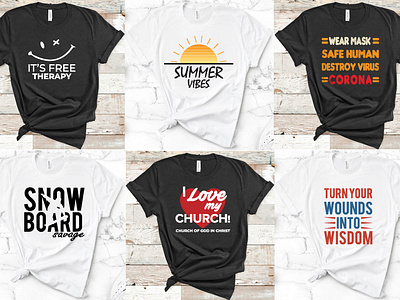 Typography T-shirt Bundle Design