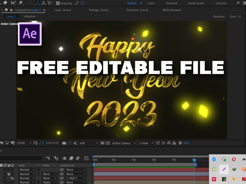 glowing text effect after effects free download