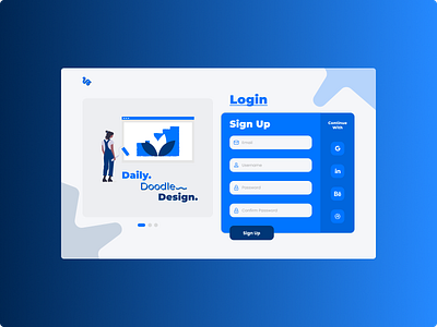 Sign Up Page 001 dailyui login register signup ui ux web webdesign