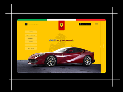 Ferrari Product Landing Page 003 car dailyui ferrari landingpage product ui ux web