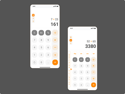 Calculator 004 basic calculator dailyui mobile scientific ui userexperience ux