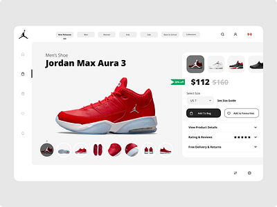 E-Commerce Shop (Single Item) 012 dailyui ecommerce jordan nike singleitem ui userexperience ux