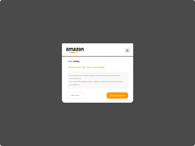 Email Receipt 017 dailyui ecommerce emailreceipt mobile ui userexperience ux web