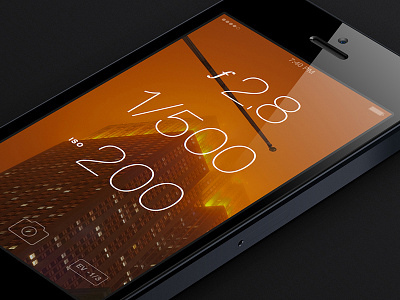 Lightmeter App (Exposure) apple camera flat helvetica icon ios 7 iphone meter minimalism photography sketch.app ui